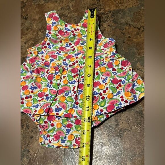 Vintage Osh Kosh Baby B’Gosh Fruit Print Romper Size 3-6 Months EUC - Picture 5 of 8